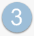 Number 3 Light Blue Circle Icon