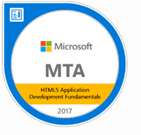 HTML5 Application development fundamentals 2017 badge icon