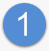 Number 1 Blue Circle Icon