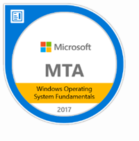 Windows operating system fundamentals 2017 badge icon